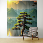 Bonsai Tree Tapestry Wandkleed (In situ)