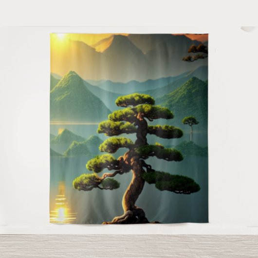 Bonsai Tree Tapestry Wandkleed (Voorkant)