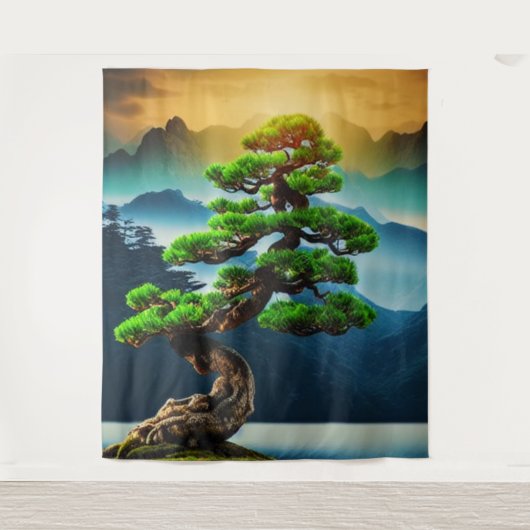 Bonsai Tree Tapestry Wandkleed (Voorkant)