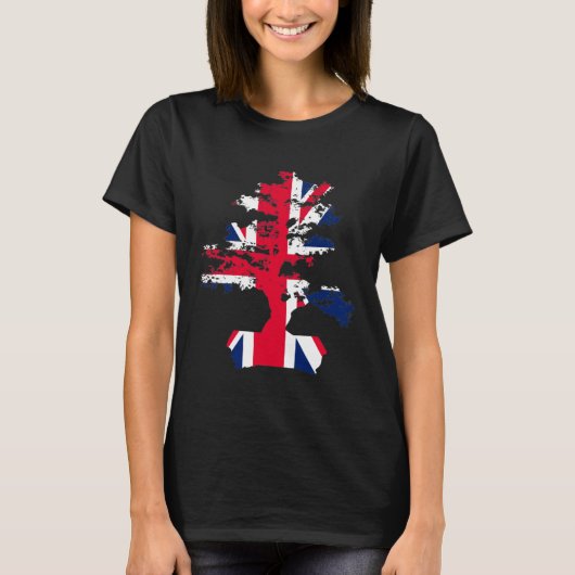 Bonsai Tree UK Flag Graphic Bonsai Mud Men Women T-shirt (Voorkant)