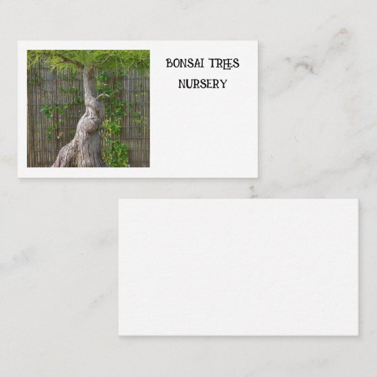Bonsai Tree Visitekaartje (Voorkant / Achterkant)