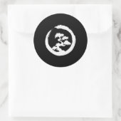 Bonsai Tree W Enso Bruske Ronde Sticker (Tas)