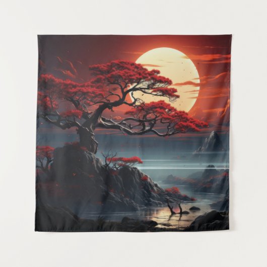 Bonsai Tree Wandkleed (Voorkant)
