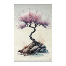 Bonsai tree waterverf series, Vol 1
