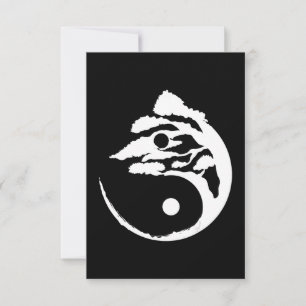 Bonsai Tree Yin-Yang Birthday Gift All Mannen & Wo Bedankkaart