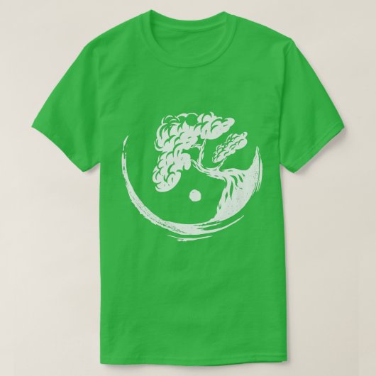 Bonsai Tree Yin Yang Japan Buddha Yoga Meditation T-shirt (Design voorkant)