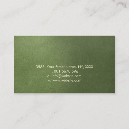 Bonsai Tree Zonsondergang boven zee Visitekaartje (Achterkant)