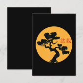 Bonsai Tuinier Japanse Sunset Bonsai Bedankkaart (Voorkant / Achterkant)