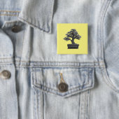 bonsai vierkante button 5,1 cm (In situ)