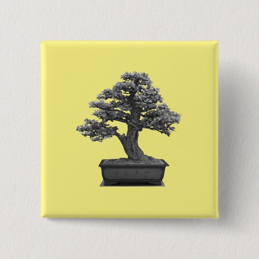 bonsai vierkante button 5,1 cm (Voorkant)