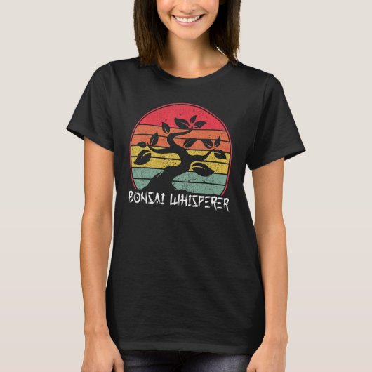 Bonsai Whisperer Japanse traditie Garden Retro T-shirt (Voorkant)