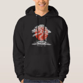 Bonsai Wit Japans Kanji Miyagi Do gepersonaliseerd Hoodie (Voorkant)