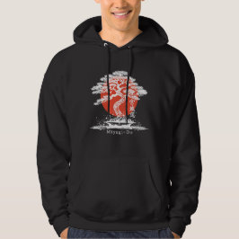 Bonsai Wit Japans Kanji Miyagi Do gepersonaliseerd Hoodie