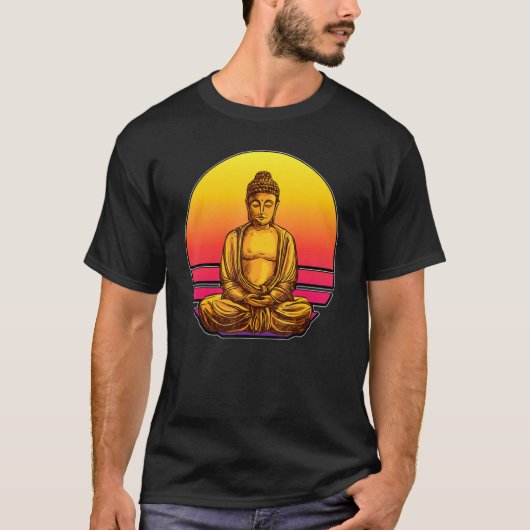Bonsai.Zen Budda I.Let Go Meditation Yin Yang T-shirt (Voorkant)