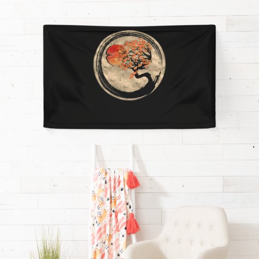 Bonsai Zen Buddhist Enso Circle Tree In Japanese Spandoek (Insitu)