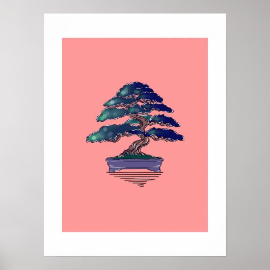 Bonsai Zen Minimaal Poster (Voorkant)