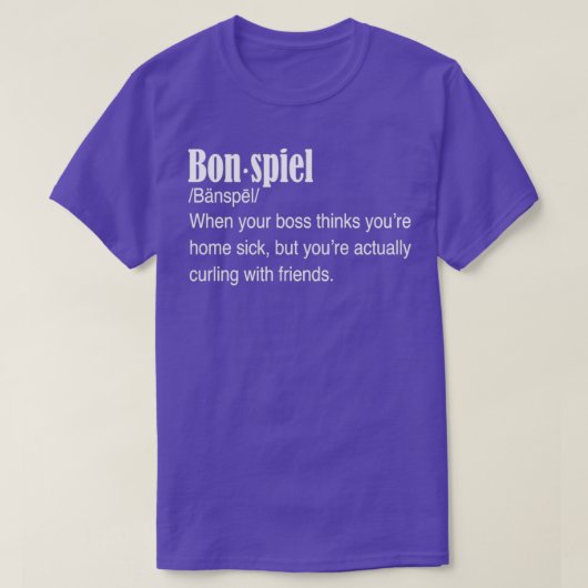 Bonspiel Definition Curling Shirt (Design voorkant)