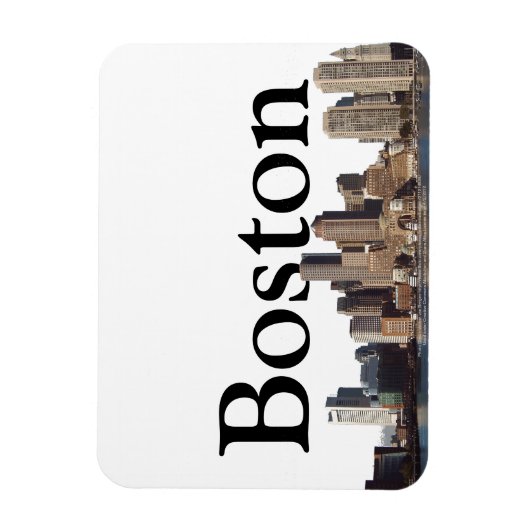 Bonston, MA Skyline met Boston in the Sky Magneet (Verticaal)