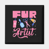 Bont Artiest Hond Groomer Grooming Huisdier Puppy  Magneet (Voorkant)