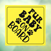 Bont Baby aan boord Geel teken Auto Decal (Vel 3)