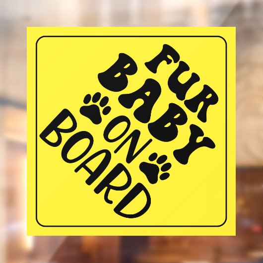 Bont Baby aan boord Geel teken Auto Decal (Vel 2)