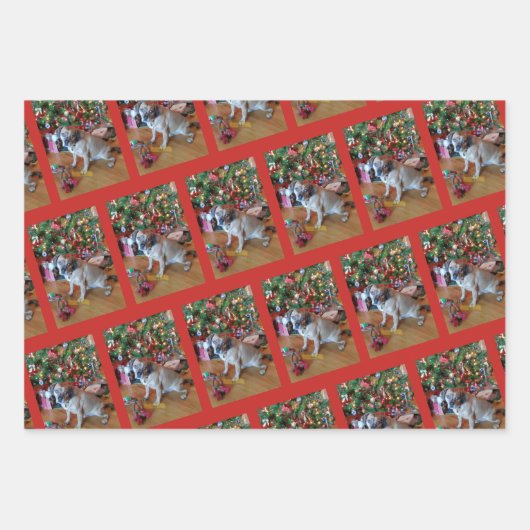 Bont Baby kerst inpakpapier (Voorkant)