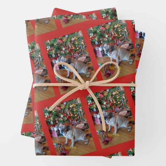 Bont Baby kerst inpakpapier Vel (In situ)