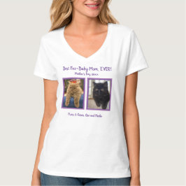 Bont Baby Moederdag Personaliseer fotosjabloon T-shirt