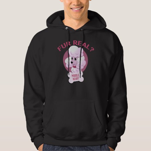 Bont Echt Poedel Hart Hoodie (Voorkant)