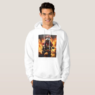 *Bont en vlammen: de brandende brandweerman van de Hoodie