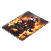 *Bont en vlammen: de brandende brandweerman van de Notitieboek (Linkerzijde)