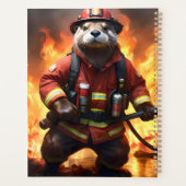 *Bont en vlammen: de brandende brandweerman van de Planner (Achterkant)