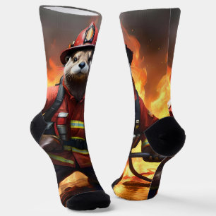 *Bont en vlammen: de brandende brandweerman van de Sokken