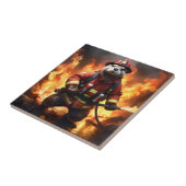 *Bont en vlammen: de brandende brandweerman van de Tegeltje (Zijkant)