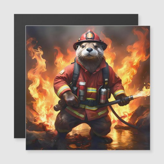 **"Bont en Vlammen: De Otter-brandweerman's Tegeng (Voorkant / Achterkant)