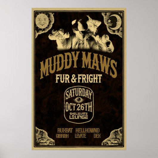 Bont & Fright OG Flyer Poster (Voorkant)