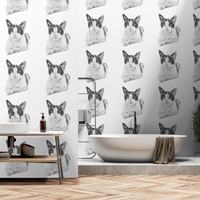 Bont Halftoon Behang (Badkamer)