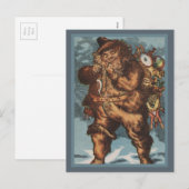 Bont Kerstman die Zijn Pijp roken Feestdagenkaart (Voorkant / Achterkant)