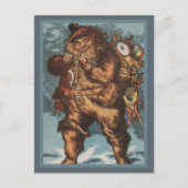 Bont Kerstman die Zijn Pijp roken Feestdagenkaart (Voorkant)