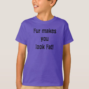 Bont laat je dik lijken - Anti-bont Dierenrechten T-shirt