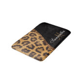 Bont Luipaard Print en Glitter Badmat (Gekanteld)