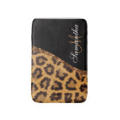 Bont Luipaard Print en Glitter Badmat (Voorkant Verticaal)