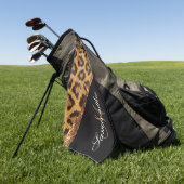 Bont Luipaard Print en Glitter Golfhanddoek (Groen)