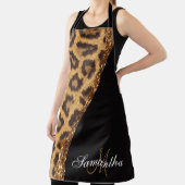 Bont Luipaard Print en Glitter Schort (Insitu)