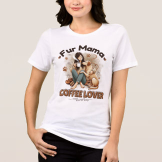 Bont Mama Koffie Liefhebber - Funny Pet Owner Tri-Blend Shirt