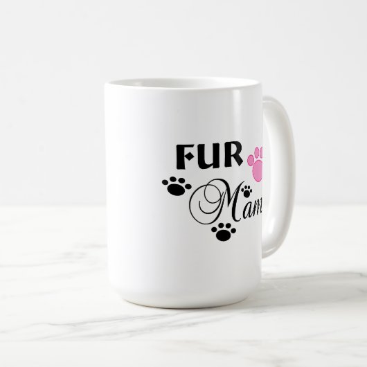 Bont mama met roze poot Mok (Voorkant rechts)