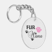Bont mama met roze poot Sleutelhanger (Voorkant Links)
