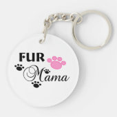 Bont mama met roze poot Sleutelhanger (Achterkant)