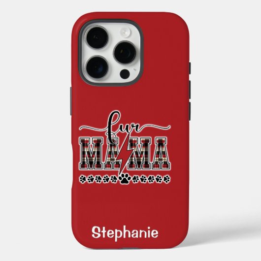 Bont Mama Plaid gepersonaliseerd Case-Mate iPhone Case (Achterkant)