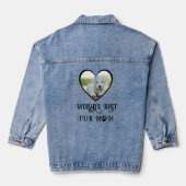 Bont Moeder Hond Foto Denim Jacket (Achterkant)